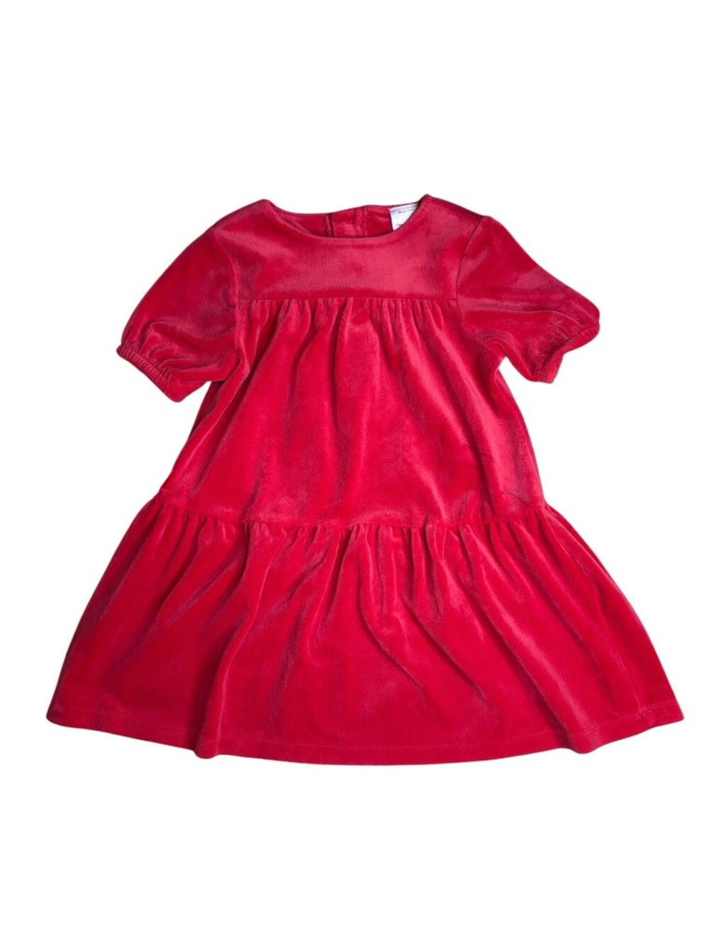 3T Hanna Andersson Red Velour Short Sleeve Dress